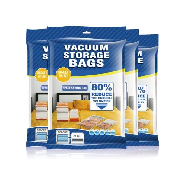 vacuum compression storage bag for clothes, space saving clothing organizer, airtight reusable storage bag, home living organizer