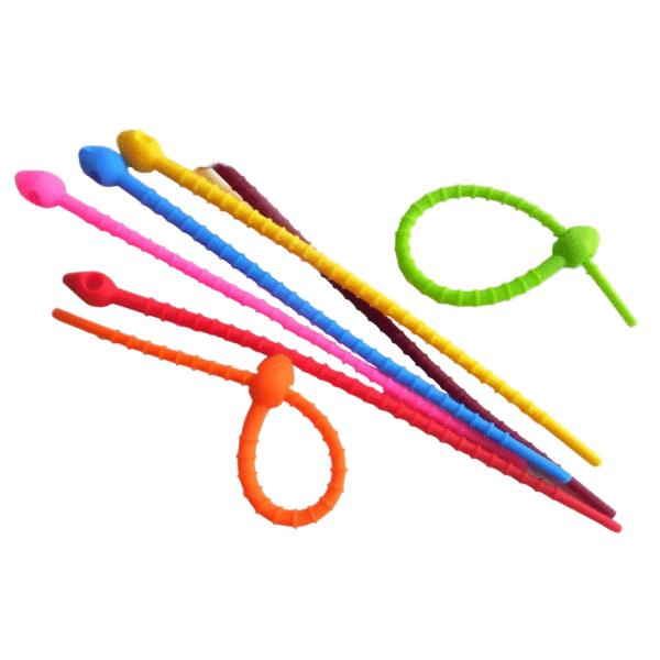 10 Pcs Reusable Silicone Cable Ties / Bag Clips