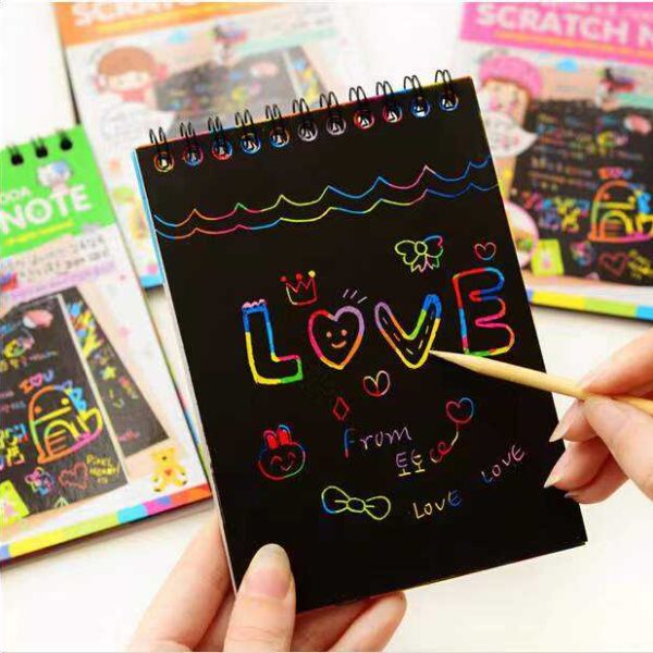 10 Pcs Fun Magic DIY Scratch Drawing 5 Pages Notebook
