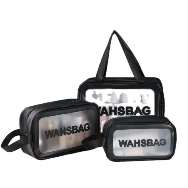 3 Pcs Set Clear PVC Waterproof Cosmetic Travel Bag from The Crazy Store – Stylish and durable travel organizer