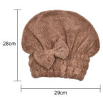 Super Soft Absorbent After Shower Bow Hair Cap - Image 3