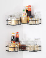 Metal Wall Corner Storage Shelf Rack