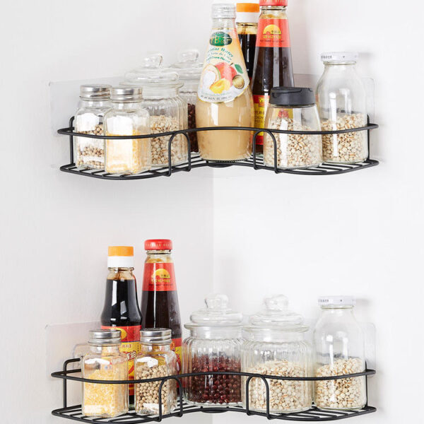 Metal Wall Corner Storage Shelf Rack