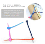 10 Pcs Reusable Silicone Cable Ties / Bag Clips - Image 3