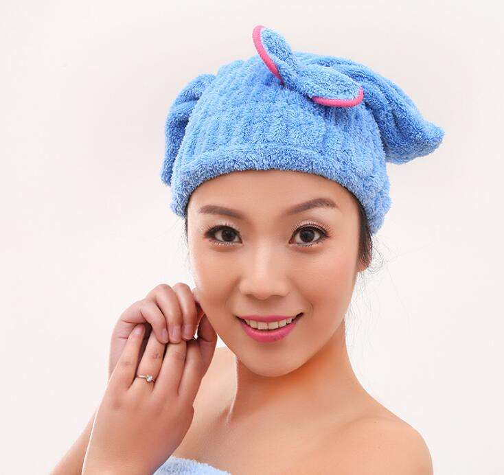 Super Soft Absorbent After Shower Bow Hair Cap from The Crazy Store – Soft, stylish, and quick-dry hair cap