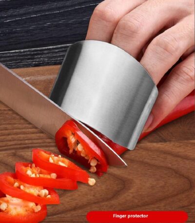 2 Pcs Protective Finger Guard for Kitchen Use – Stainless Steel Safety Tool from The Crazy Store