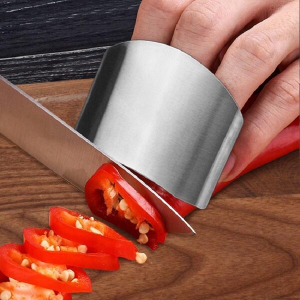 2 Pcs Protective Finger Guard for Kitchen Use – Stainless Steel Safety Tool from The Crazy Store