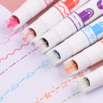 6 Pcs Colour Roller Highlighter Pen Set - Image 4