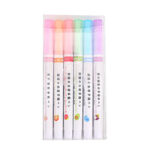 6 Pcs Colour Roller Highlighter Pen Set - Image 6