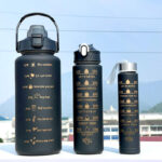 3-in-1 Water Bottle with Time Marker – 300ml / 800ml / 2000ml - Image 6
