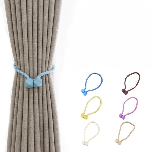 Curtain Tieback Rope Hooks – Polyester Ball Curtain Buckle Holder