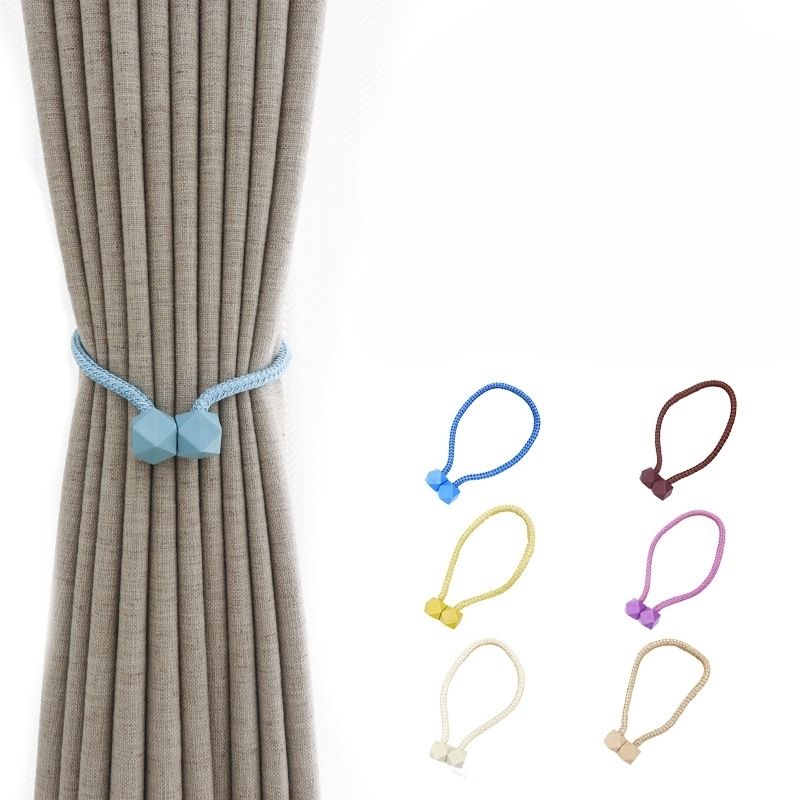 image_1 Curtain Tieback Rope Hooks – Polyester Ball Curtain Buckle Holder - Image 1