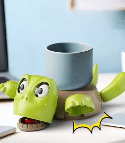 Turtle Cup Holder – Funny Expression Drink Coaster for Desk & Kitchen Décor