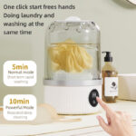 1L Portable Mini Washing Machine With Digital Display – USB Rechargeable Turbine Cleaner - Image 5