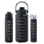 3-in-1 Water Bottle with Time Marker – 300ml / 800ml / 2000ml