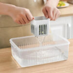 Refrigerator Storage Box 6-Grid – Clear Fridge Organizer & Food Crisper - Image 3