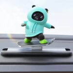 Car Dashboard Sliding Panda with Number Display – Cute Dashboard Decor (Random Color) - Image 6