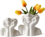 Female Face Design Vase – Modern Decorative Brush & Pen Holder (White) - Image 6