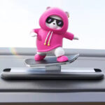 Car Dashboard Sliding Panda with Number Display – Cute Dashboard Decor (Random Color) - Image 5