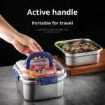 Food Storage Container With Blue Handle – 1800ml Airtight Kitchen Organizer - Image 4