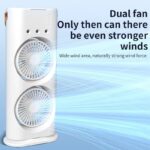Mini Double Headed Ice Mist Fan – USB Rechargeable Portable Air Cooler - Image 3