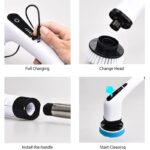 Electric Portable Cordless Spin Scrubber – 9-in-1 Rotating Cleaning Brush - Image 2