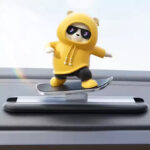 Car Dashboard Sliding Panda with Number Display – Cute Dashboard Decor (Random Color) - Image 2