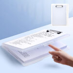 A4 Slim Clipboard Folder – Plastic Conference Paper Holder (Pack of 1) - Image 2